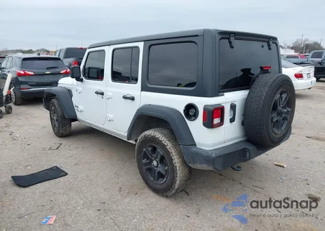 2021 Jeep Wrangler Unlimited Sport S 4X4 z USA, uszkodzony, nr VIN 1C4HJXDN2MW625890
